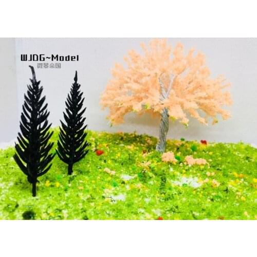 Building sand table model tree scene production simulation model Diy handmade pink cherry trees 3pcs
