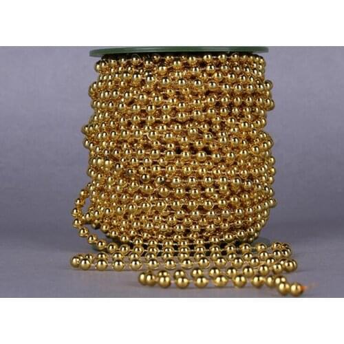 5 Meters 6 mm DIY Artificial Pearl Chain Beads Garland Spool Rope Pearl Necklace Wedding Party Christmas Home Hanging Decoration