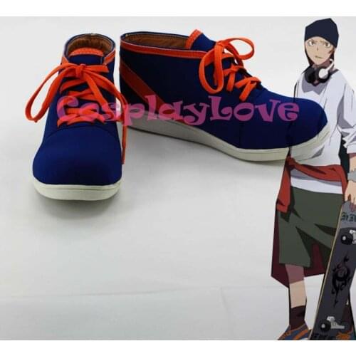 Blue Color K Misaki Yata Cosplay Shoes Boots Hand Made Custom-made