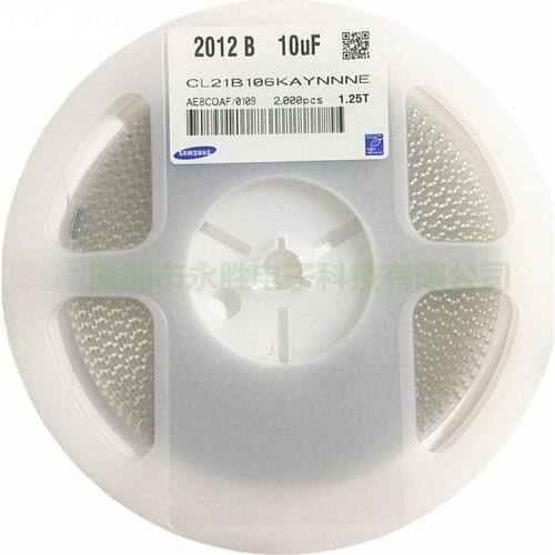 CL21B106KQQNNNG CL21B106KQQNNNE CL21B106KQQNFNE CL21B106KAYQFNE 0805 10uF 25V X7R ±10% SMD capacitor 0805 10uF 6.3V X7R ±10