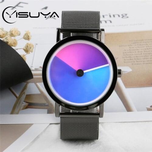 YISUYA Business Creative Sport Stainless Steel Strap Analog Fashion Quartz WristWatch colorful Turntable Male Relogio Gift
