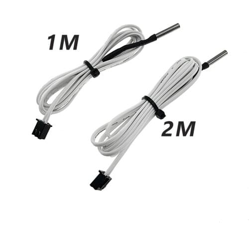 3D Printer Parts 1M/2M HT-NTC100K Thermistor Temperature Sensor for High Temperature Filament 350 Degrees