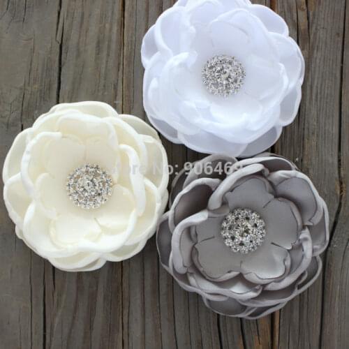 1000pcs Wedding hair flower bridal accessories Bridal Fabric burn singed flowers kids gilr/kis hair flower