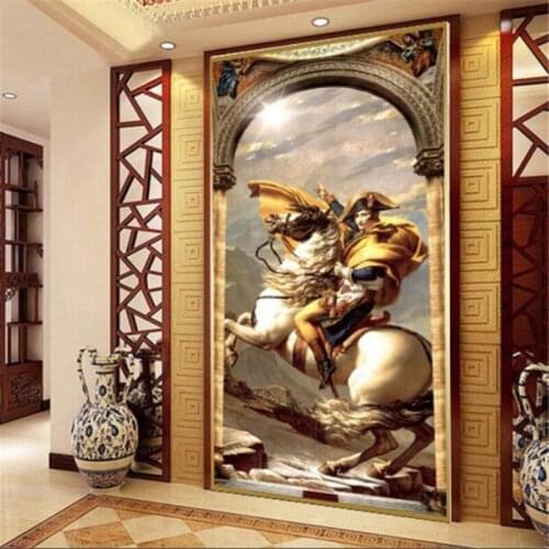 Custom Mural Wallpaper 3D Victory Returns Napoleon Photo Wallpaper 3D European Arch Porch Background Wall Papers Home Decor