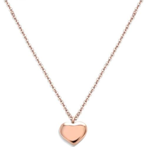 Hot Sale Peach Heart Gold Color / Rose Gold Color / Silver Color Titanium Steel Necklaces
