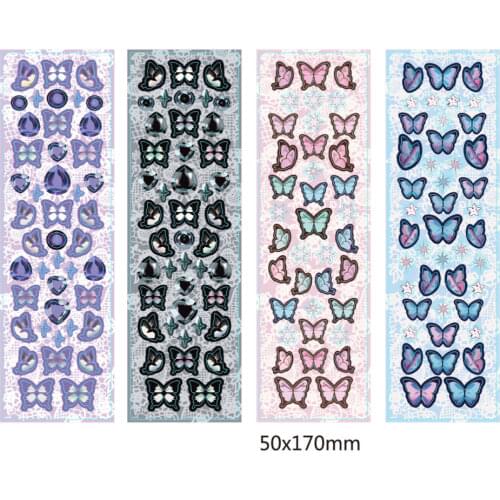 Colorful Butterfly Laser Sticker Dece Korean Diary Album Stationery Planner Korea Star Chaser Props Fluorescent Stickers Kawaii