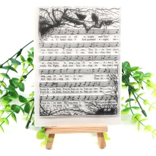 KSCRAFT Sheet music Transparent silicone stamp DIY scrapbooking / card / childrens fun decorative supplies