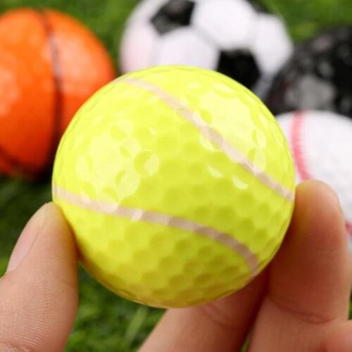 Mounchain 42.7mm Golf Trainer Balls High Strength Novelty Rubber Golf Balls Golf Game Balls