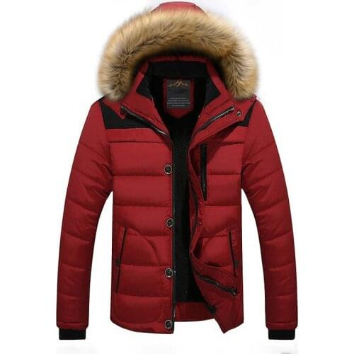 Hot Sale Winter Jacket Men Casual Slim Hooded Parkas Male Wool Liner Outwear Warm High Quality Fur Collar Mens Coats Size M-6XL
