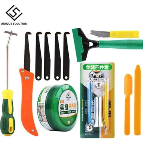 Tool Kit for 400ML 20 Colors Double tube two component ceramic flexible epoxy tile grout for seam filling and joint adhesive