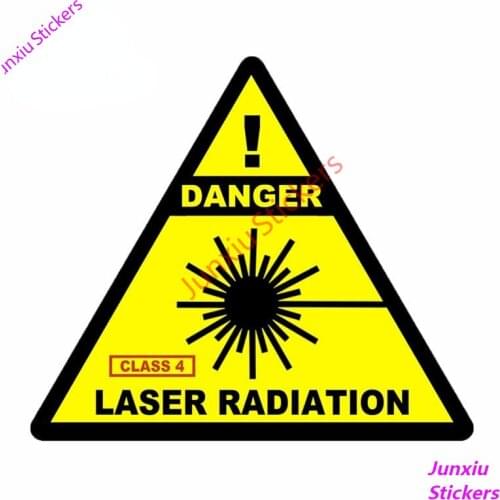 Danger Laser Radiation Triangle Creative Car Stickers Laptop Decal Decor Occlusion Scratch Cartoon Decal Car Wrap Accessories