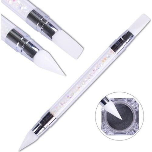 The new nail tools double inclined mouth cone tip double silica gel pen nail pattern multi-functional DIY painting