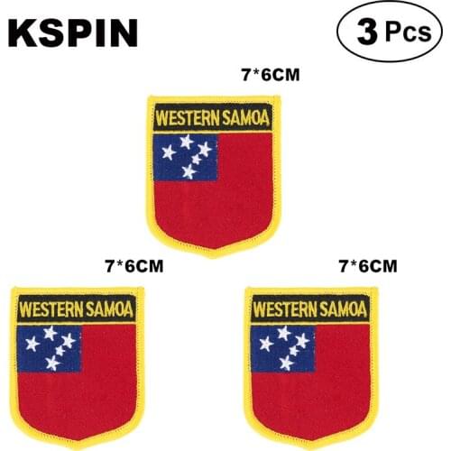 Samoa Shiled Shape flag patches national flag patches for Cothing DIY Decoration