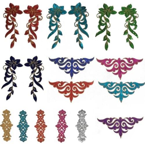 Silver belt embroidery jacket jeans decoration sequin sewing DIY craft clothing supplies material accessories 1PCS for sale