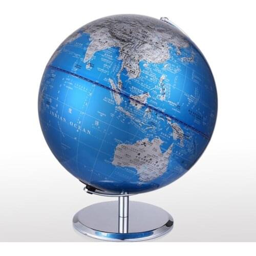 European Plastic Sphere Metal Base World Globe Decoration Office Study Teaching Medium-sized Pupils Use Ornaments Furnishings