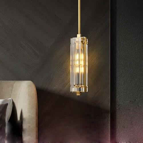 Modern luxury bedroom bedside chandelier simple atmospheric corridor road lamp designer living room background wall light