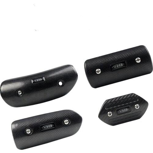 Generic verions Motorcycle Exhaust Pipe Carbon Fiber Protector Heat Shield Cover Guard Anti-scalding Cover