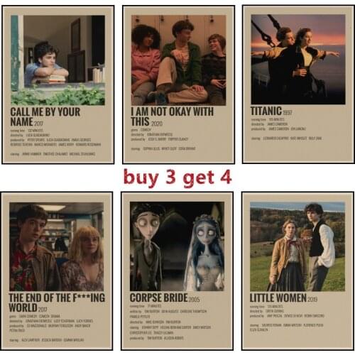 Vintage Classic Movie TV Show Poster Kraft Paper Retro Posters Art Painting Picture for Room Bar Cafe Wall Decor Room Wall Art 1