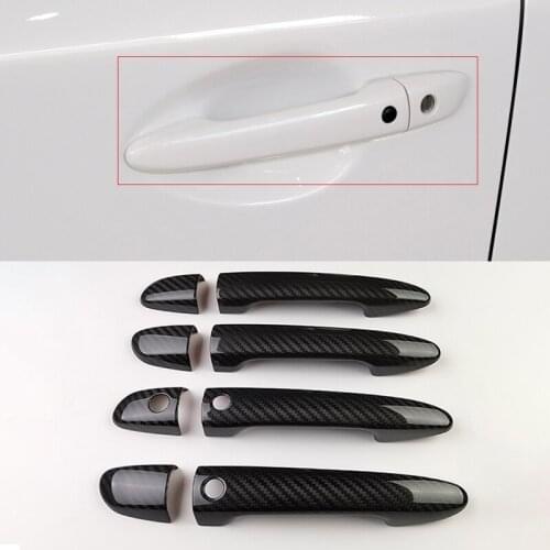 Real Carbon Fiber Car Exterior Door Handle Cover Trim For Mazda CX-5 CX-9 CX-3 CX-4 Axela Atenza 2017-2020