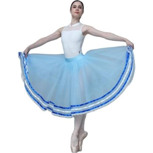 5 Layers Ballet Tutu SKirt Half Tutu with Ribbon Trim Edging Girls and Women Ballet Dance Tutu Costume Drop Shipping 20514