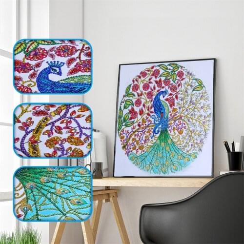 Animal Partial Rhinestone Peacock 5D Diamond DIY Diamond Painting Special Daimond Accessories,Diamond Embroider Home Decor
