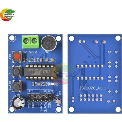 Ziqqucu Sound Voice Board Recording Playback Mic Sound Audio Microphone Propaganda Module Single Chip Control Single-Pass Play