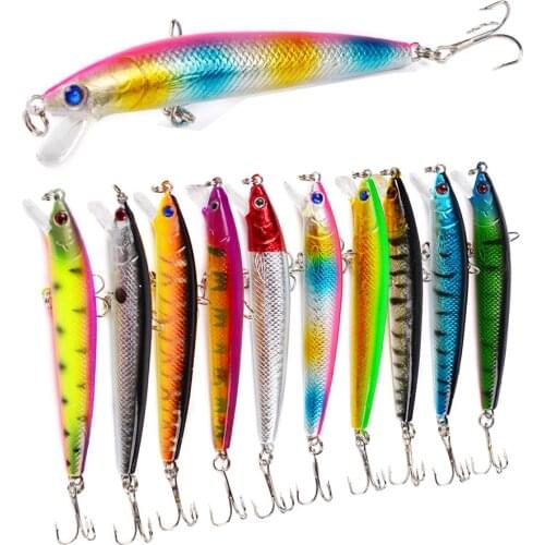 1PCS 9.5cm 9g Fishing Lure Quality Minnow Lure 3D Eyes Plastic Hard Bait Pesca Artificial Jig Wobblers Crankbait Fishing Bait