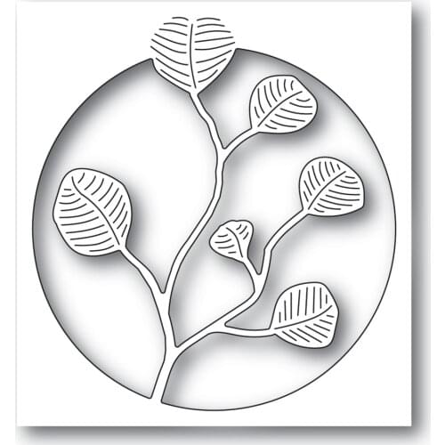 2021 AliliArts Metal Cutting Dies Eucalyptus Circle diy Scrapbooking Photo Album Decorative Embossing PaperCard Crafts Die