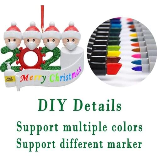 2020 Quarantine Christmas Decoration For Home PVC Navidad Ornaments Party Natal Tree newyear Gift Decor Hanging Pendants Adornos