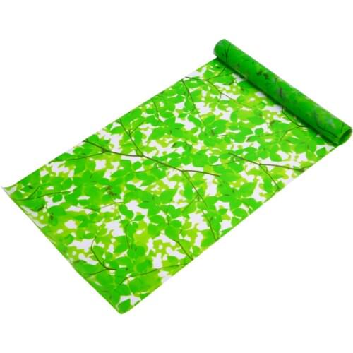 45*200cm Adhesive Green Leaves Window Film Privacy Frosted Glass Film Wall Sticker For Home Bathroom Decoration