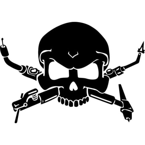 Off Road Interesting Welder Skull Car Sticker Car Accessories Vinyl Decal Wall Ship Laptop Laptop Ladas are all available