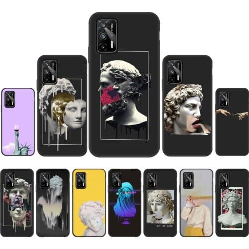 TPU Painted Realme GT Case For Oppo Realme 8 Pro Q3 GT Neo X7 Pro C3 C21 C15 C12 Cover Reno 3 4 5 Pro Realme8 Realmegt Art Funda