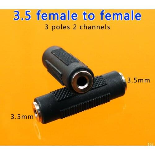 ChengHaoRan 1pcs High qulity Silver Plated 3.5 mm Female to 3.5mm Female Jack Stereo Coupler Adapter