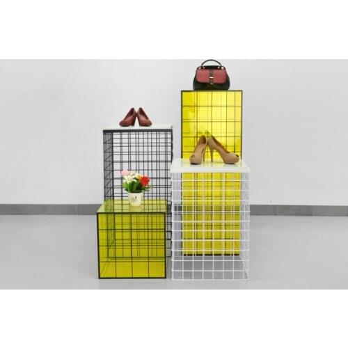 Clothing store display desk water table window high and low acrylic iron mesh marble surface