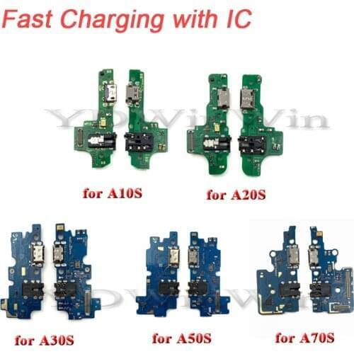 USB Charger Port Dock Connector Board Flex Cable For Samsung Galaxy A70s A50s A30s A20s A10s A10E A01 A11 A21 A31 Fast Charging