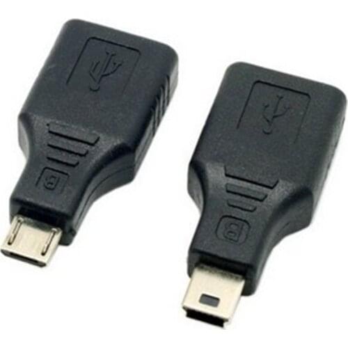 2pcs Micro & Mini USB to USB Female OTG Host Adapter for Cell phone Tablet Connected Flash Disk Mouse