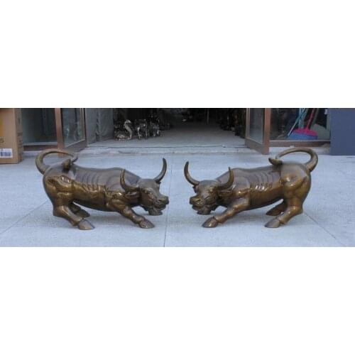 China Copper Feng shui Sculpture Bull Statue creative crafts decoration