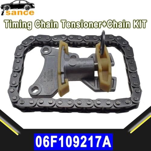 ISANCE NEW 2.0 FSI/TFSI Timing Chain + Tensioner KIT For audi A3 A4 A6 VW Golf Jetta Passat Skoda Seat 06D109229B 06F109217A