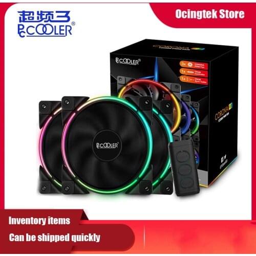 PCCOOLER HAOYUE 3-in-1 kit 12CM 5V 3Pin FRGB chassis fan three PWM mute addressable 120mm dual aperture fan with controller