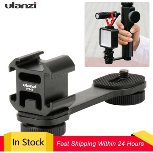 Microphone Grip L Bracket Rig with 3 Hot Shoe Mount For Zhiyun Smooth Q 4 /3/Osmo Mobile 2 3 /BY-MM1 Light Stand Bracket Mount