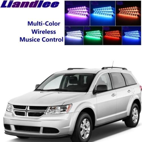 LiandLee Car Glow Interior Floor Decorative Seats Accent Ambient Neon light For Dodge Journey 2008~2019