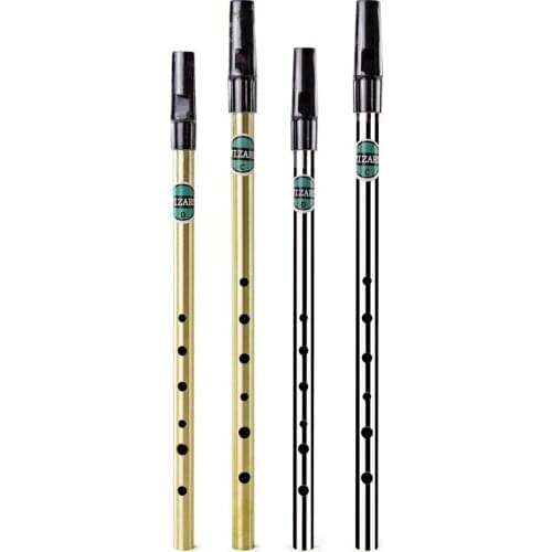 Irish Whistle Metal Whistle 6 Holes C and D High Pitch Metal Brass Clarinet Resin Mouthpiece