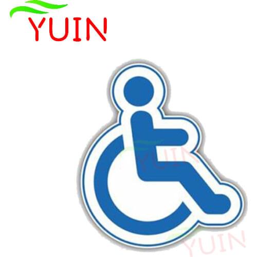 Fashion Car Sticker Cute DISABLED MOBILITY BADGE Decal PVC Bumper Decoration Accessories Waterproof Sunscreen Decals 11*13cm