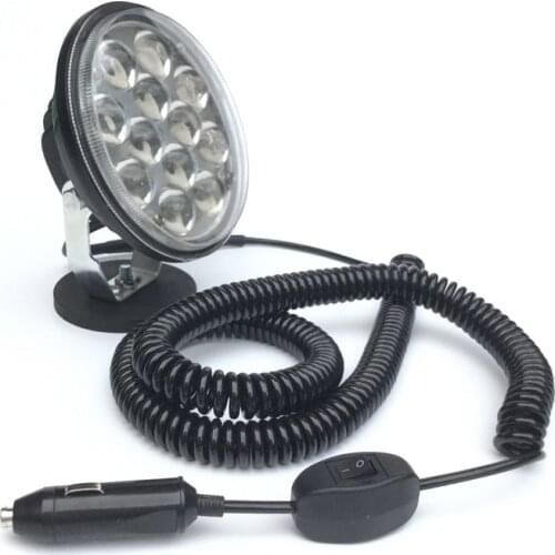 Neodymium Car magnet base Led driving head light Magnetic holder Spiral Spring wire Auto led spotlight Offroad Led work headlamp