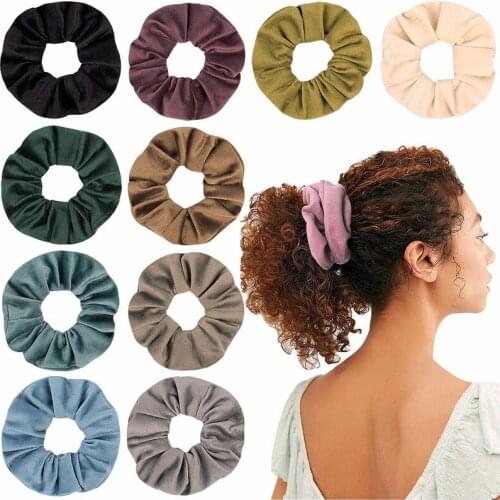 New Faux Suede Scrunchie Women Elastic Hair Rubber Bands Accessories Girls Gum for Tie Hair Ring Rope Ponytail Holder Headdress
