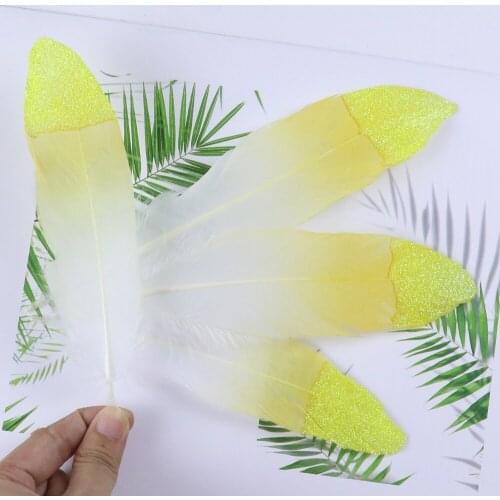 New Gradient Goose Feather Beautiful Natural Geese Feathers for Crafts Carnival Hat Decoration Plumes