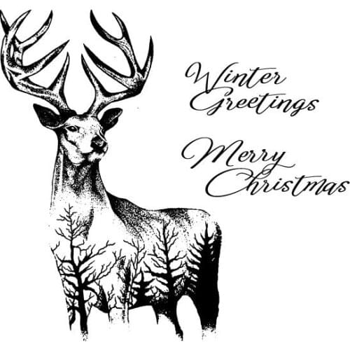 Stag Transparent Clear Silicone Stamp/Seal for DIY scrapbooking/photo album Decorative clear stamp sheets ST0413