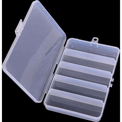 Fishing Box 5 Compartments Fishing Accessories lure Bait Hook Tool Boxes Storage High Quality Clear Fishing Tackle Box