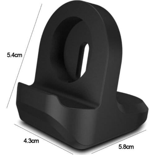 Silicone Charge Stand Holder Station Dock for Apple Watch Series 1/2/34/5/SE/6 Charger Cable For iWatch Vertical Base Station