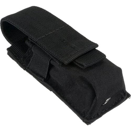 Tactical Molle M5 Flashlight Pouch CQC Single Pistol Magazine Pouch Torch Holder Case Outdoor Hunting Knife Light Holster Bag
